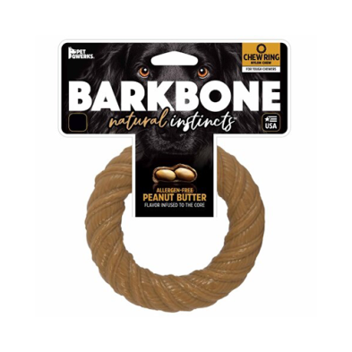 PET QWERKS® BARKBONE® NATURAL INSTINCTS™ PEANUT BUTTER INFUSED NYLON CHEW RING