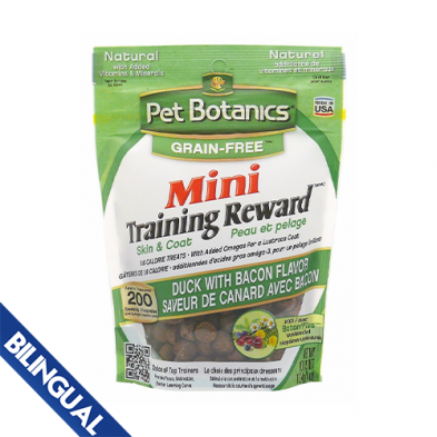 PET BOTANICS® GRAIN FREE TRAINING REWARD DUCK & BACON 4 OZ