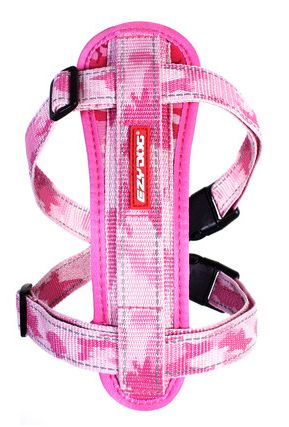 Ezydog Chest Plate Harness Pink Camo Medium Dog 16-29in