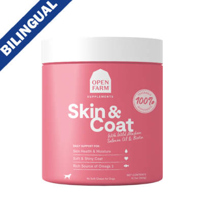 OPEN FARM® SKIN & COAT CHEWS SUPPLEMENT FOR DOGS (90 CT)