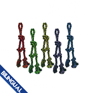 Multipet™ Nuts for Knots™ Rope Tug With 2 Danglers Dog Toy 20"