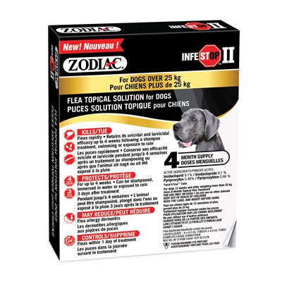Zodiac Infestop II for Dogs over 25 KG - 4 Month Supply