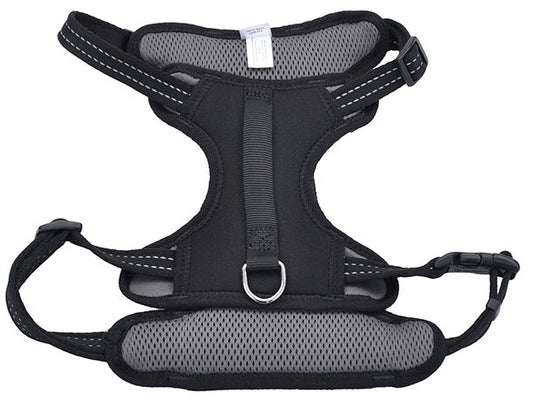 Coastal Reflective Control Handle Harness Large Black Dog