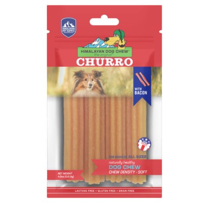 Himalayan dog chew Yaky Churro Bacon 4oz