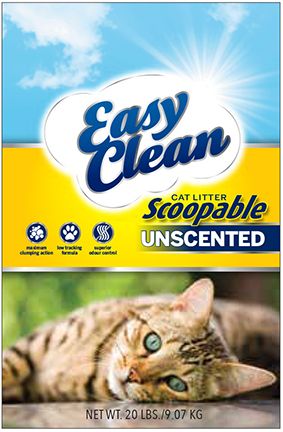 Pestell Easy Clean Scoop Litter Unscented Clumping Action Cat 20lb