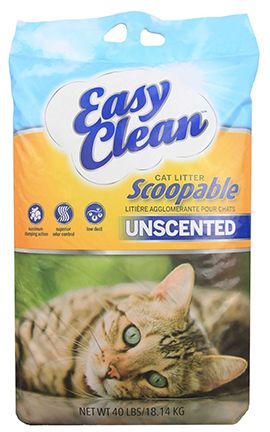 Pestell Easy Clean Scoop Litter Unscented Clumping Action Cat 40Lb