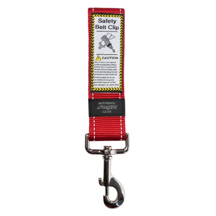 Rogz Safety Belt Red Clip