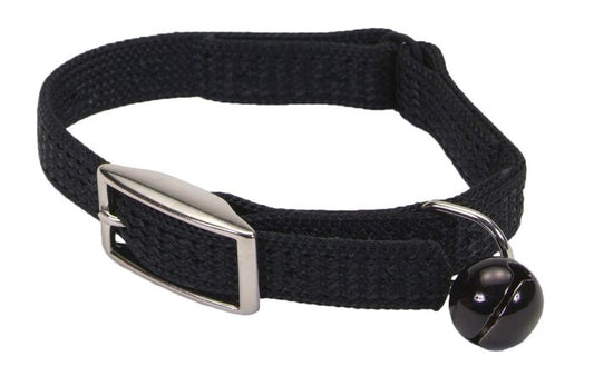 Sassy Snag Proof Nylon Safety Collar Black Cat 3/8x12In