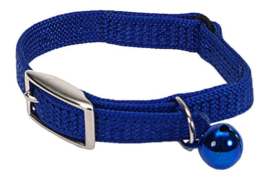 Sassy Snag Proof Nylon Safety Collar Blue Cat 3/8x10In