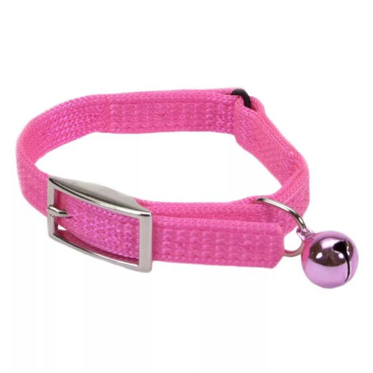 Sassy Snag Proof Nylon Safety collar Neon Pink Cat 8 inch