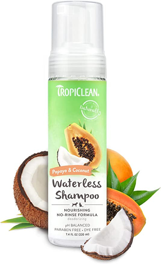 Tropiclean Papaya and Coconut Waterless Shampoo 7.4 floz