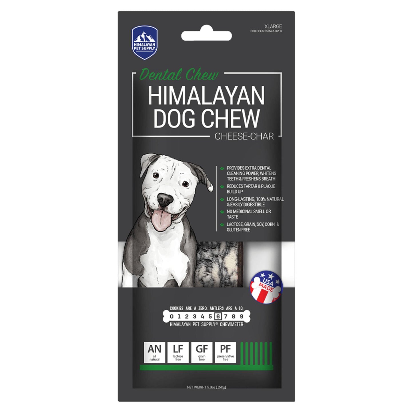 Himalayan Pet Supply Cheese-Char Dental Dog Treats, X-Large