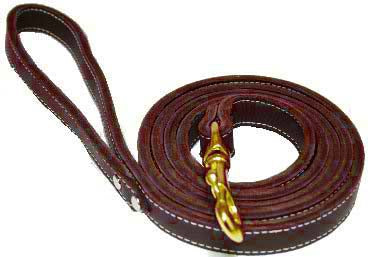 Leather Lead Single 1/2 x 72"